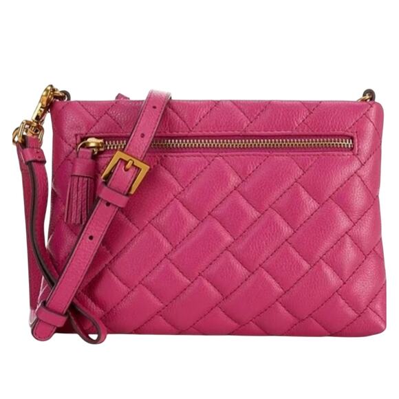 Antonio Melani Casey Crossbody Leather $199 Bag in Orchid Pink - Picture 1 of 4